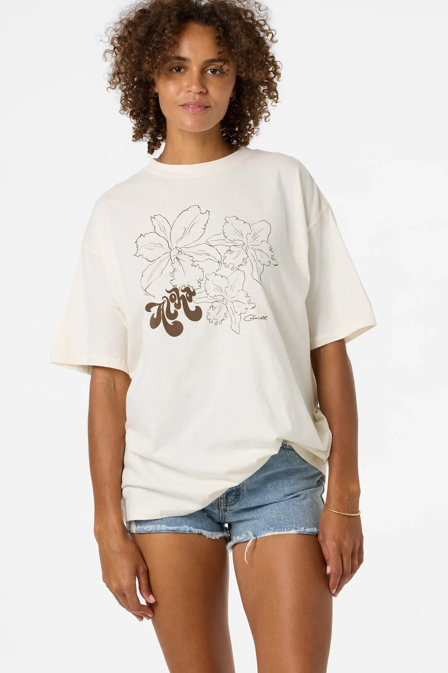O'NEILL ARIAH HAWAII OVERSIZED WOMENS TEE - TOFU