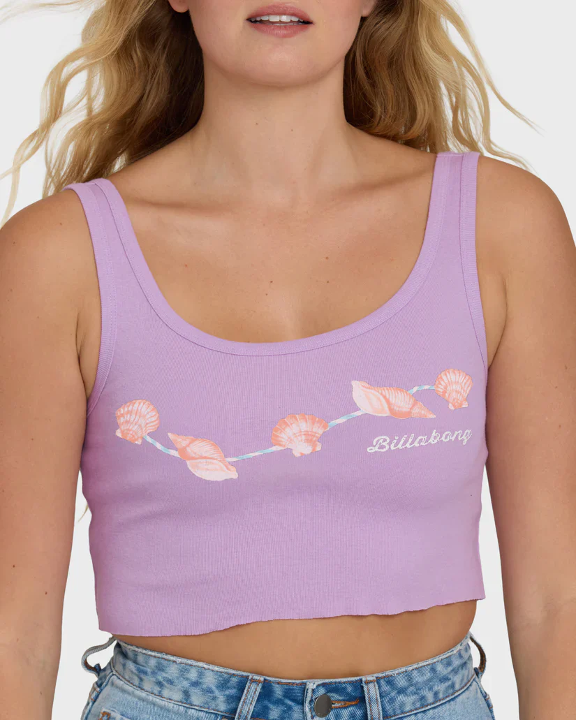 BILLABONG BEACHCOMBING WOMENS TANK TOP - VINTAGE VIOLET (VGV) - Image 2