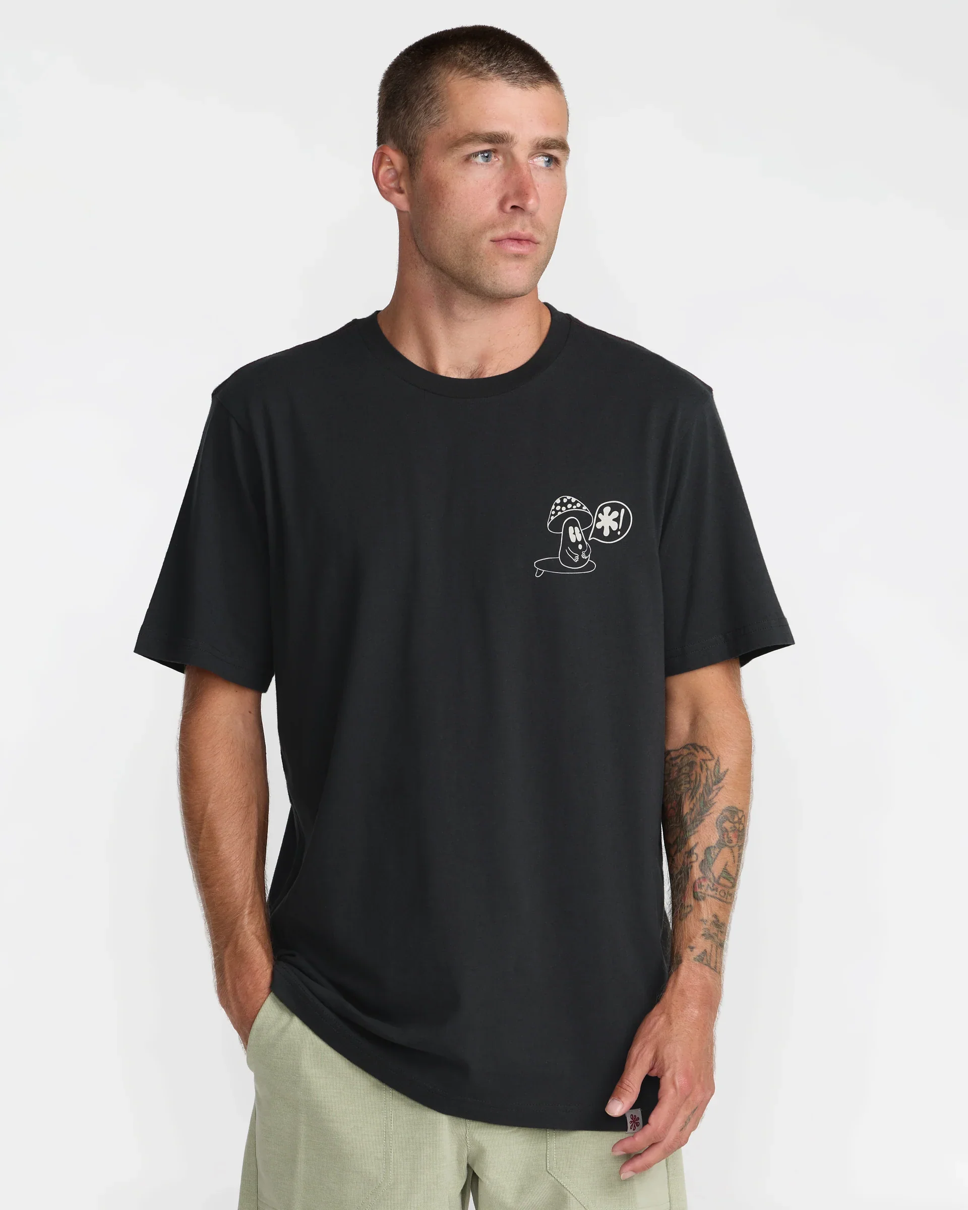 RVCA BRYCE BLOOM TEE - PIRATE BLACK (PTK) - Image 2
