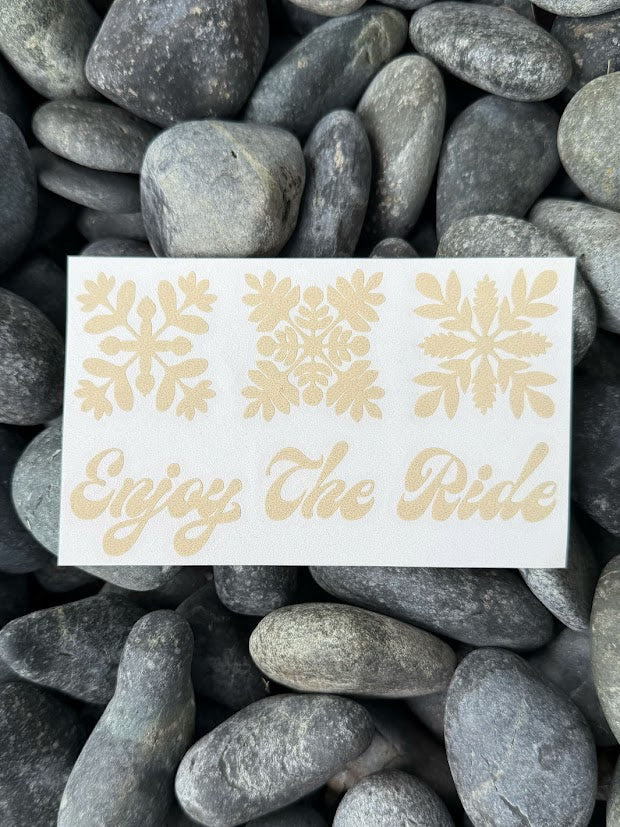 HIC ETR QUILT DIE CUT STICKER - BEIGE