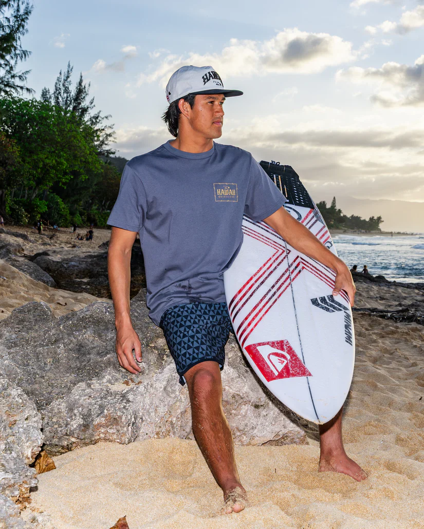 QUIKSILVER HAWAII LOCK TEE - IRON GATE (KZM0) - Image 2