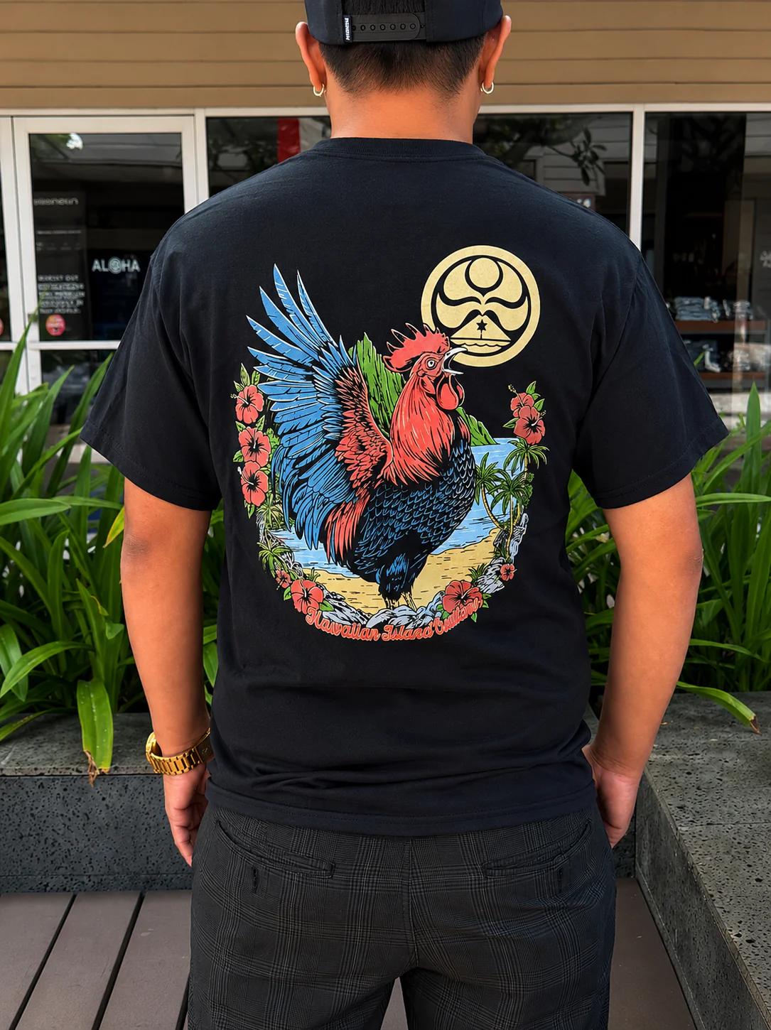 HIC ROOSTER 2 TEE - BLACK