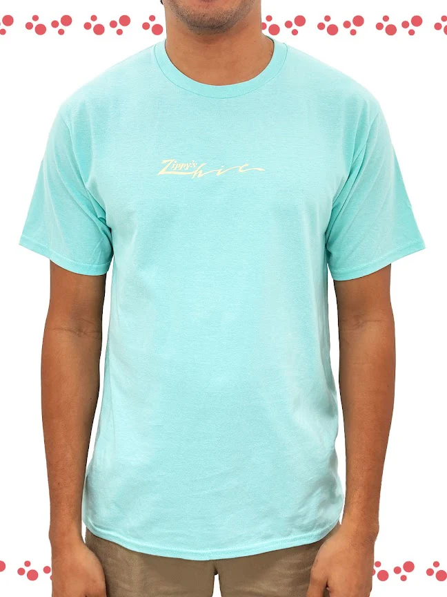 HIC X ZIPPY'S COLLAB TEE - CELADON BLUE - Image 3