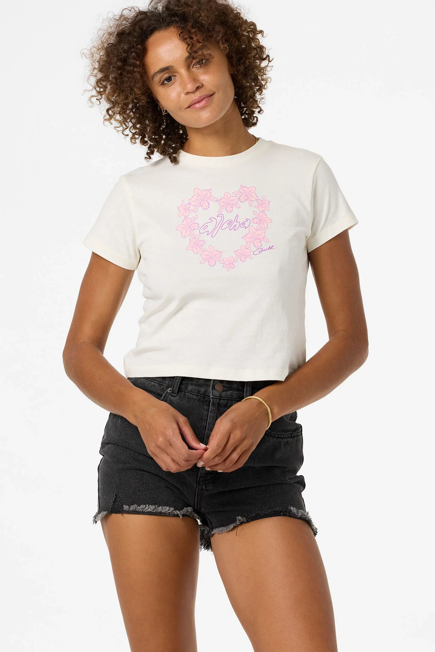 O'NEILL LEAH HAWAII FITTED WOMENS TEE - TOFU