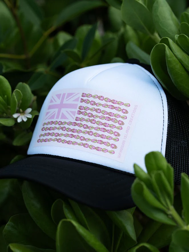 HIC LOKELANI TRUCKER HAT - BLK/WHT