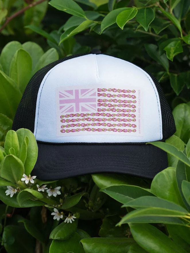 HIC LOKELANI TRUCKER HAT - BLK/WHT - Image 2