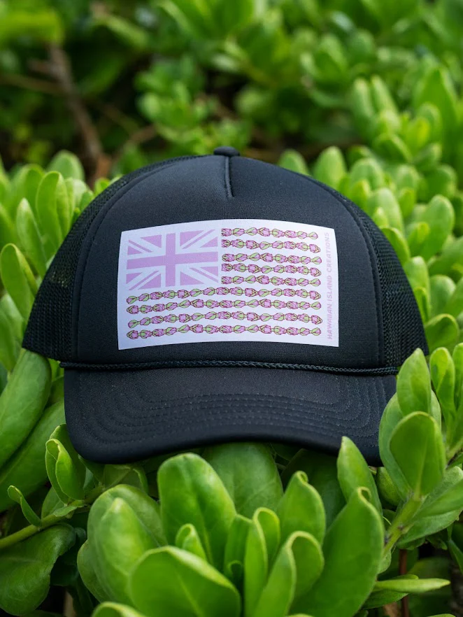 HIC LOKELANI TRUCKER HAT - BLACK