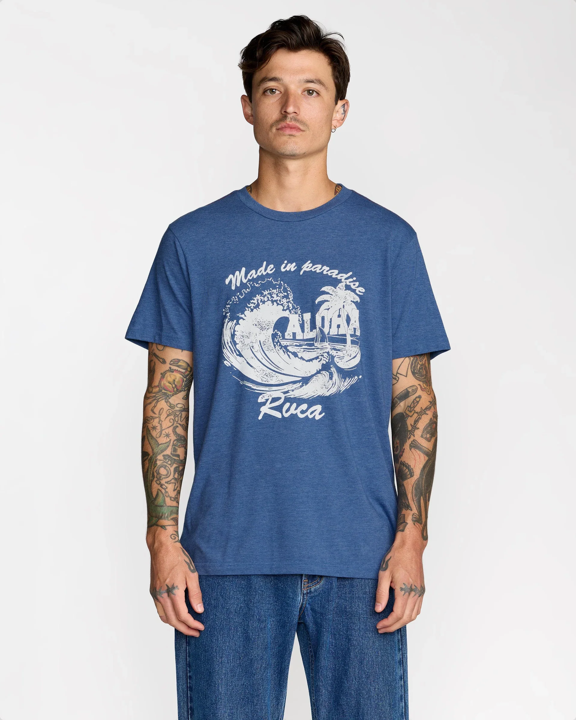 RVCA MADE IN PARADISE TEE - INDIGO (IND)