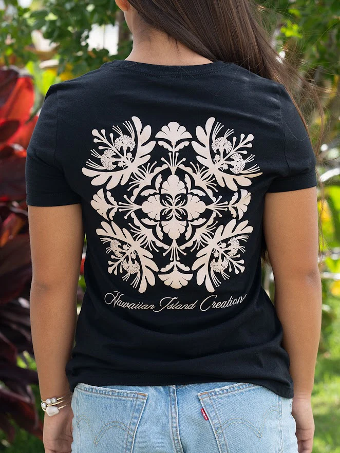 HIC 'OHAI ALI'I BOYFRIEND WOMENS TEE - BLACK