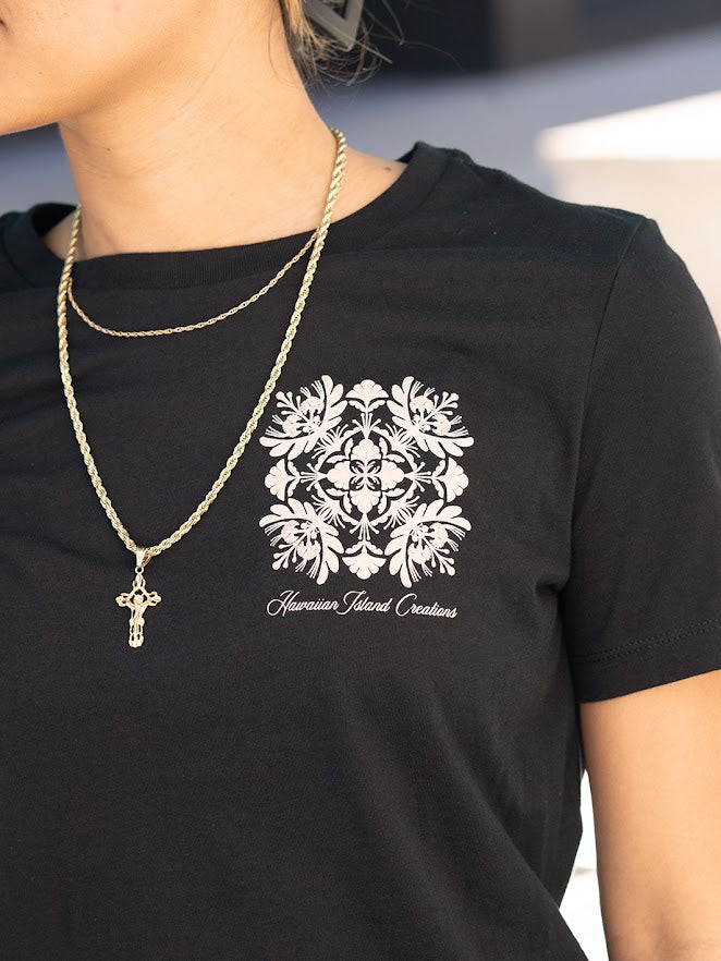 HIC 'OHAI ALI'I BOYFRIEND WOMENS TEE - BLACK - Image 3