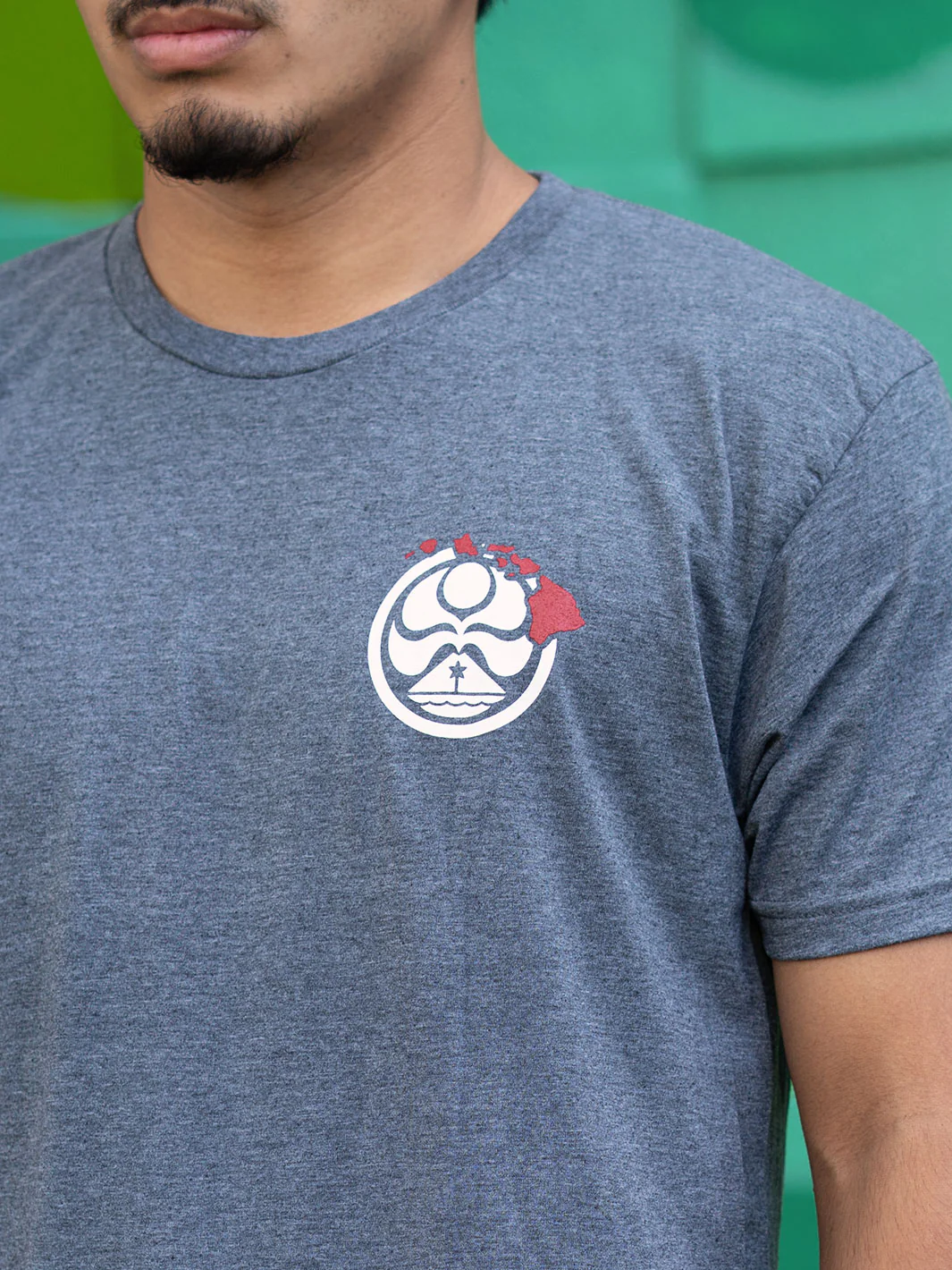 HIC SHAKA CHAIN TEE - HEATHER CHARCOAL - Image 2