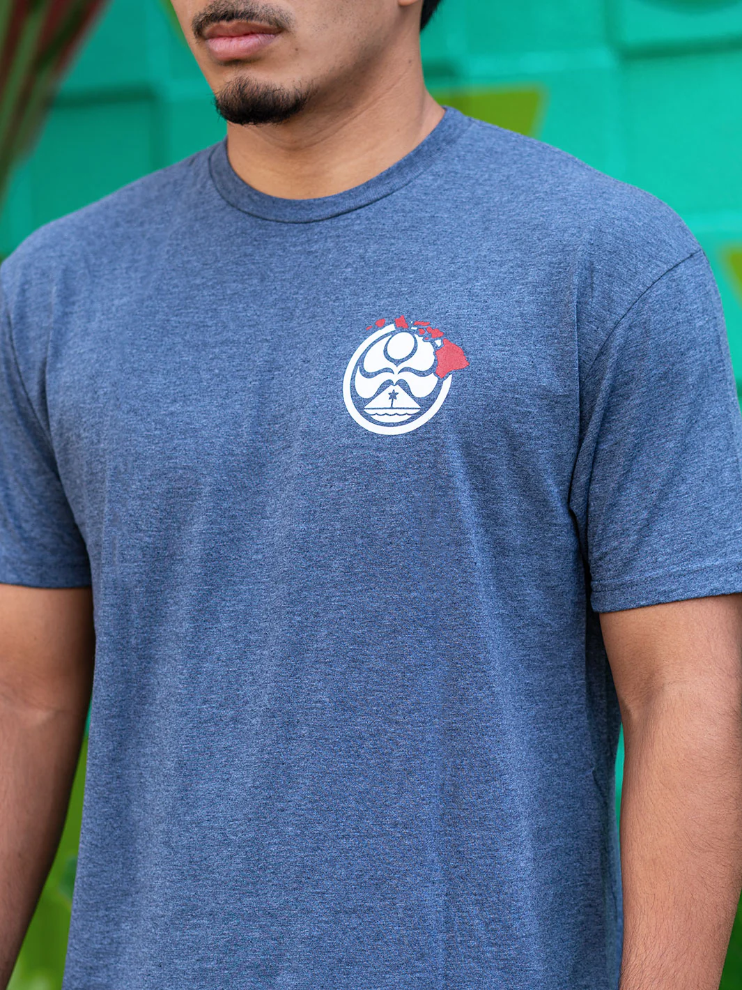 HIC SHAKA CHAIN TEE - HEATHER NAVY - Image 2