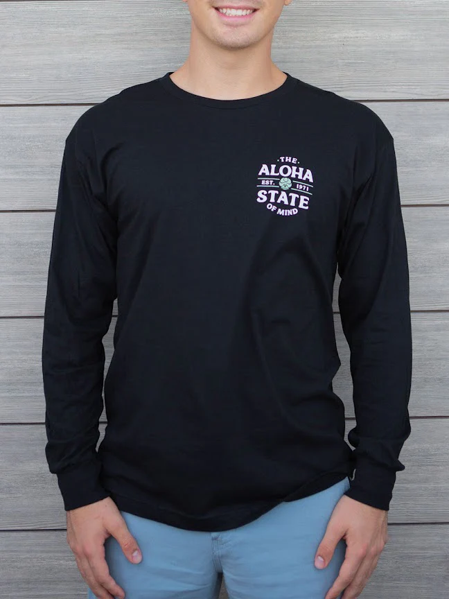 HIC TROPICAL ALOHA STATE CIRCLE LONG SLEEVE - BLACK - Image 2