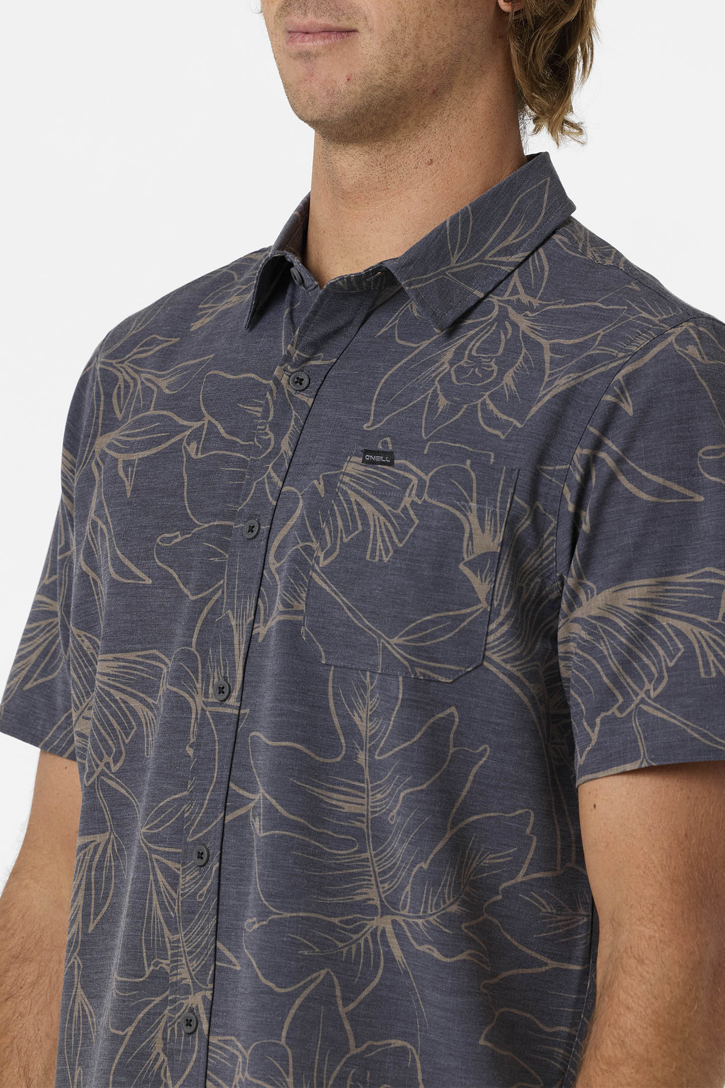 O'NEILL TRVLR UPF TRAVERSE HI BUTTON DOWN SHIRT - BLACK - Image 2